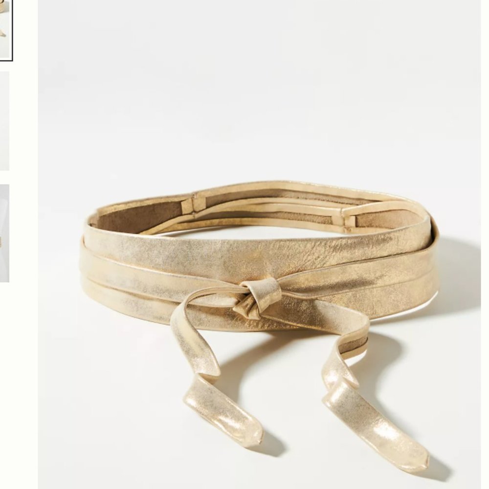 New without Tags- Gold Obi Wrap Belt from Anthro